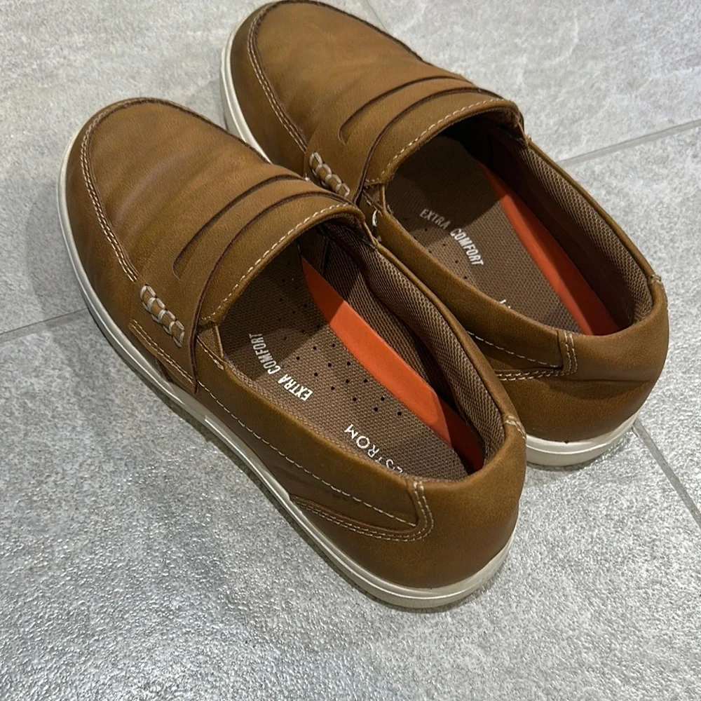 Brown Leather kids Loafers